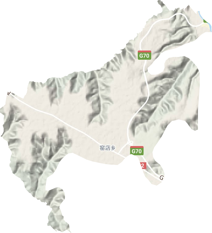 窑店镇地形图