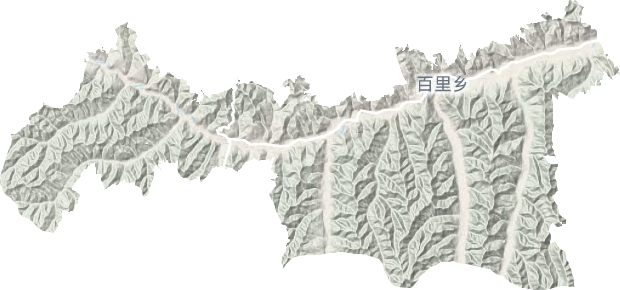 百里乡地形图