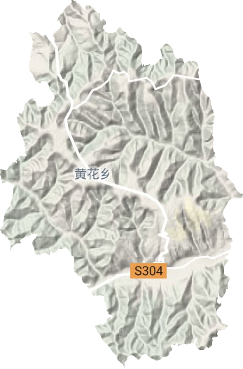 黄花乡地形图