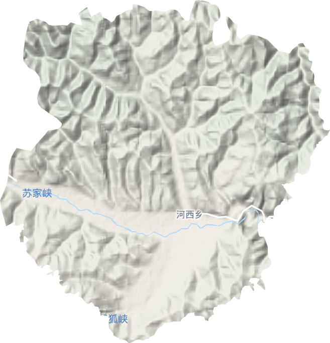 河西乡地形图
