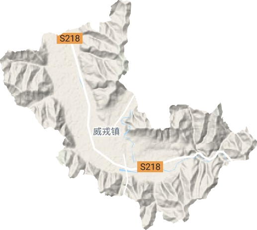 威戎镇地形图