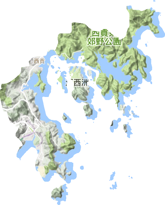 西贡区地形图