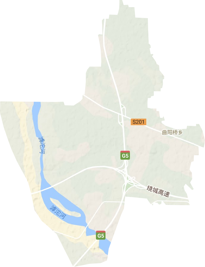 曲阳桥乡地形图