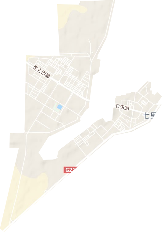 青海石油管理局生活基地地形图