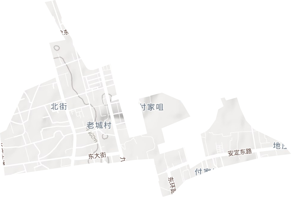 北街办事处地形图