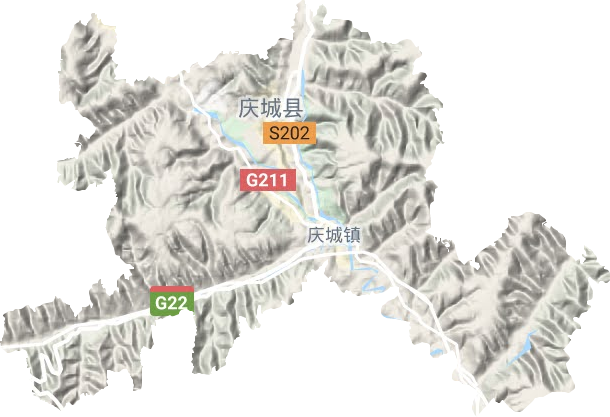 庆城镇地形图