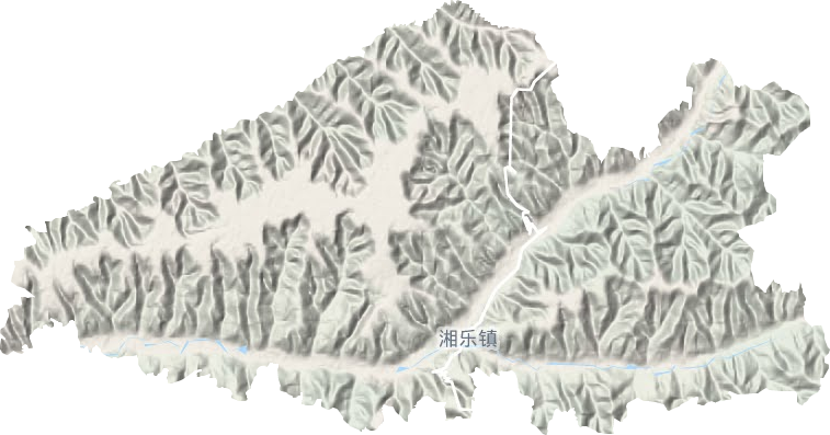 湘乐镇地形图