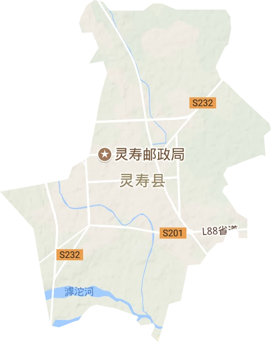 灵寿镇地形图