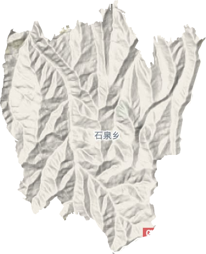 石泉乡地形图