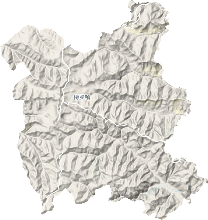 榜罗镇地形图