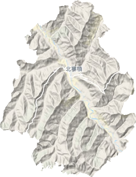 北寨镇地形图