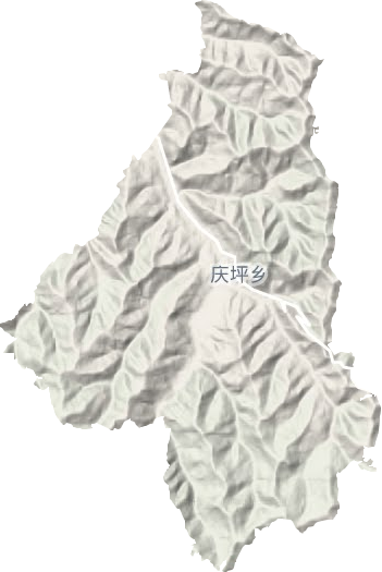 庆坪乡地形图