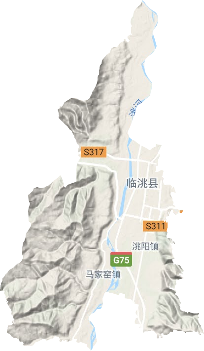 洮阳镇地形图