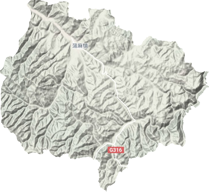 蒲麻镇地形图