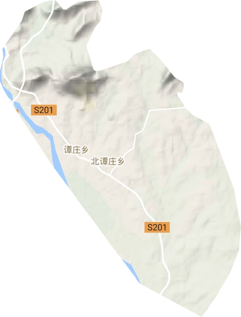 北谭庄乡地形图