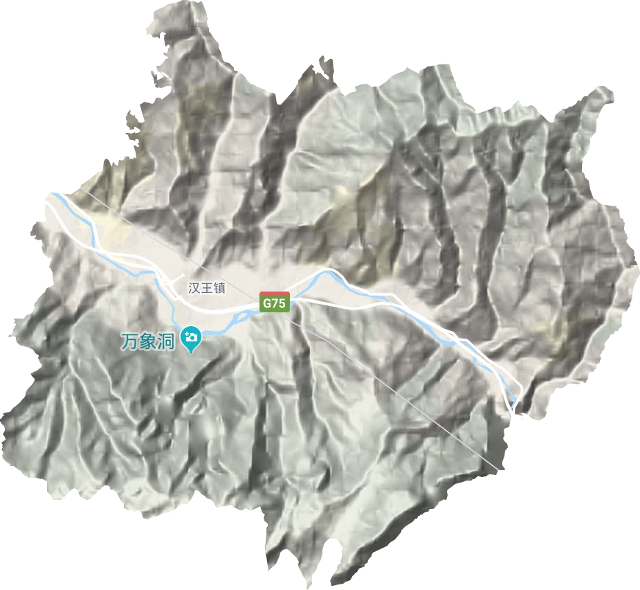 汉王镇地形图