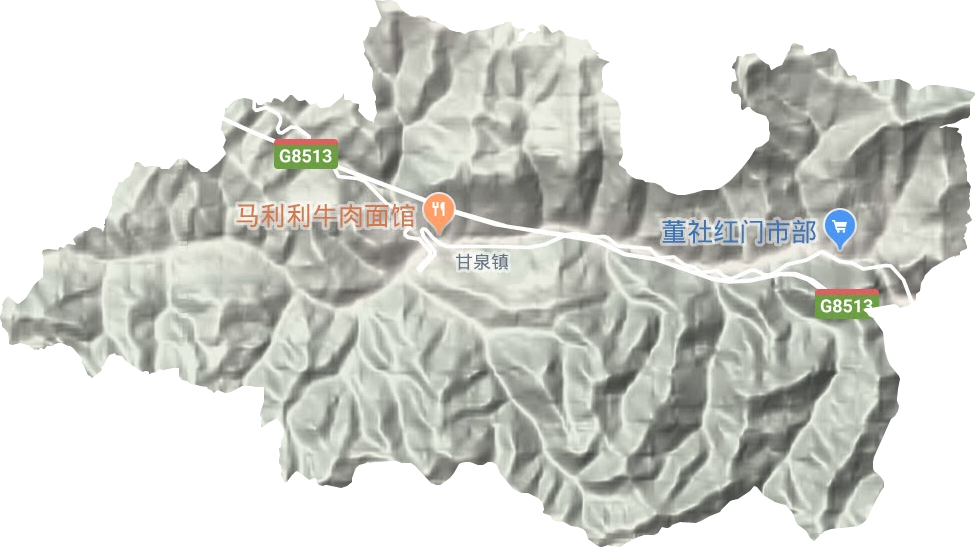 甘泉镇地形图