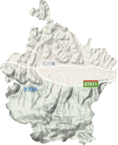 红川镇地形图