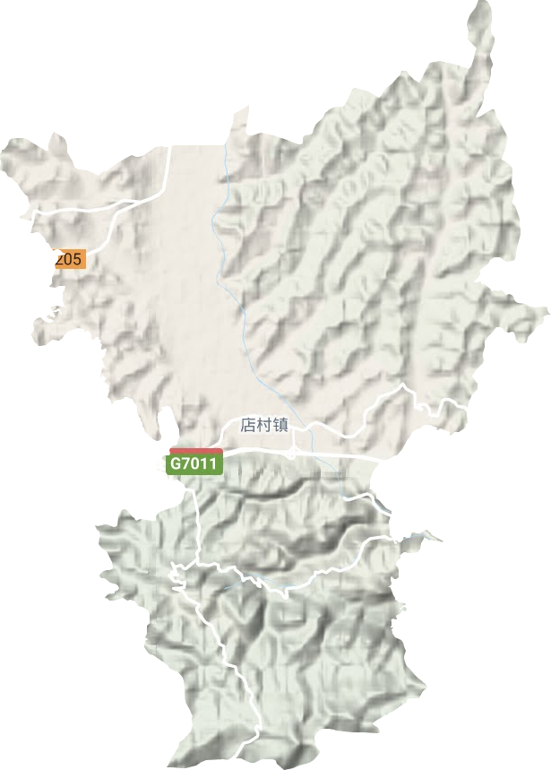 店村镇地形图
