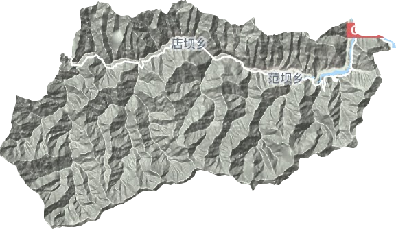 范坝乡地形图