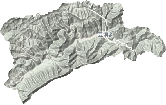 豆坝乡地形图