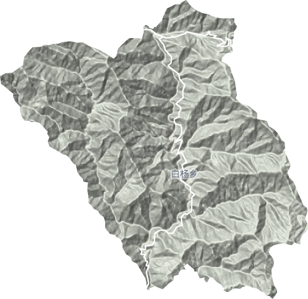 白杨乡地形图