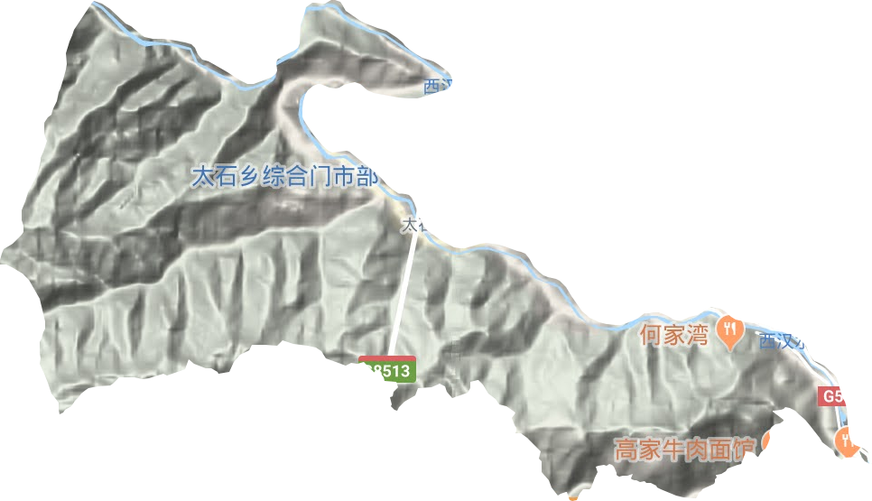 太石乡地形图