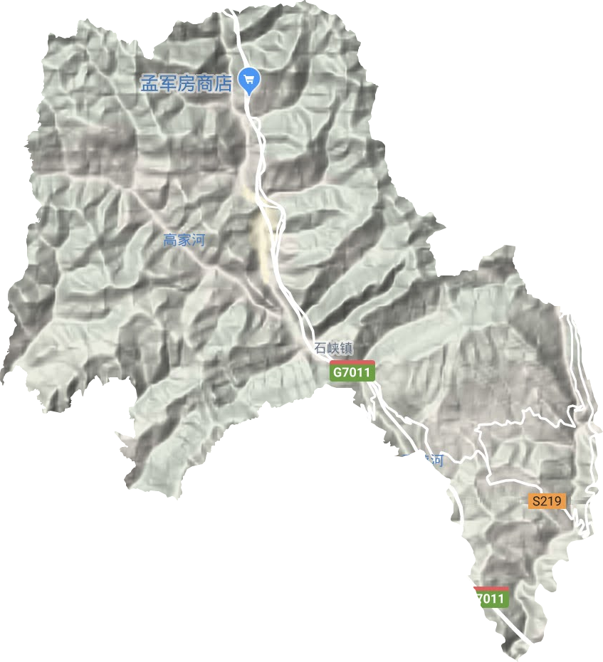 石峡镇地形图