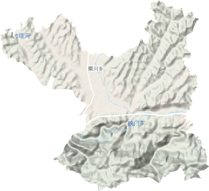 栗川乡地形图