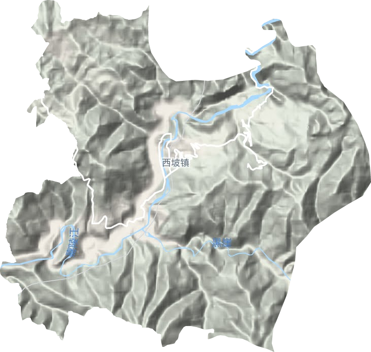 西坡镇地形图