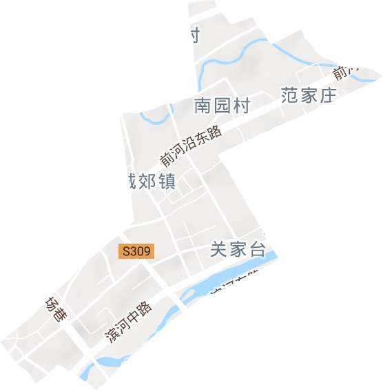 东关街道地形图