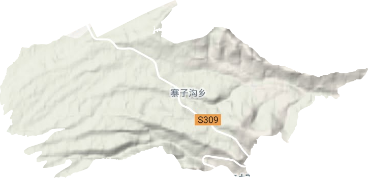 寨子沟乡地形图