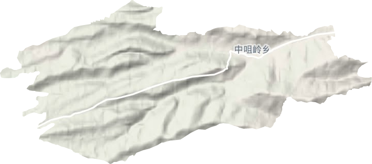 中咀岭乡地形图