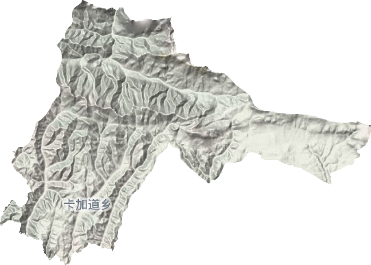 卡加道乡地形图
