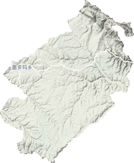 佐盖多玛乡地形图
