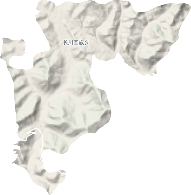 长川回族乡地形图