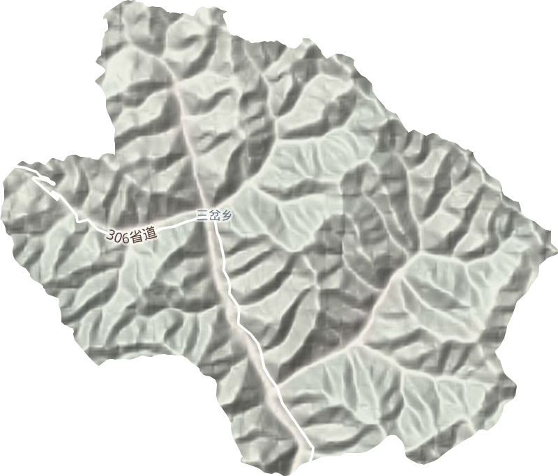 三岔乡地形图
