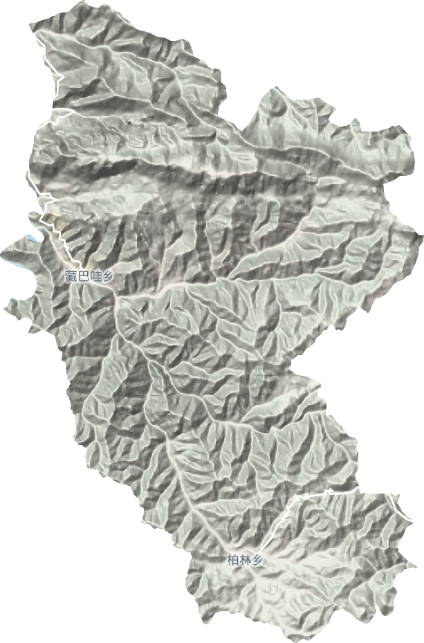 藏巴哇乡地形图