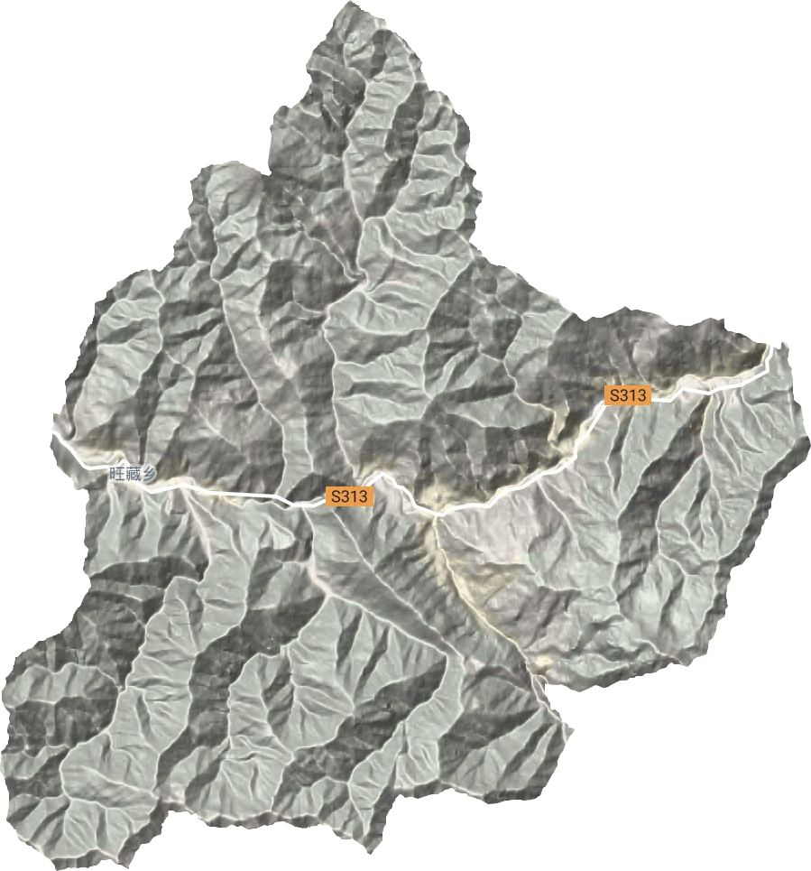 旺藏乡地形图