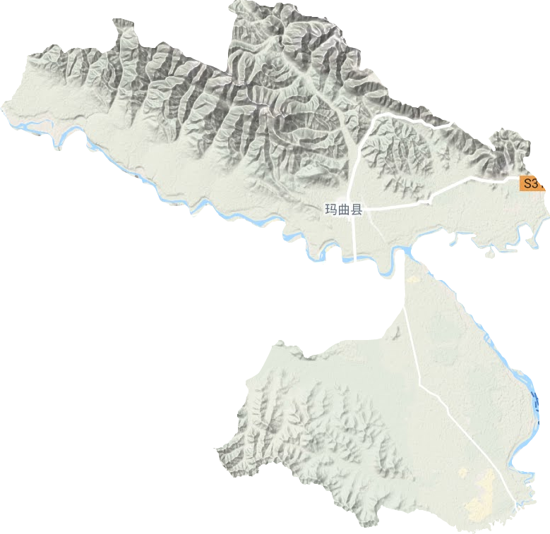 尼玛镇地形图