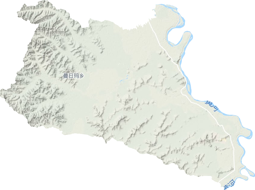 曼日玛乡地形图