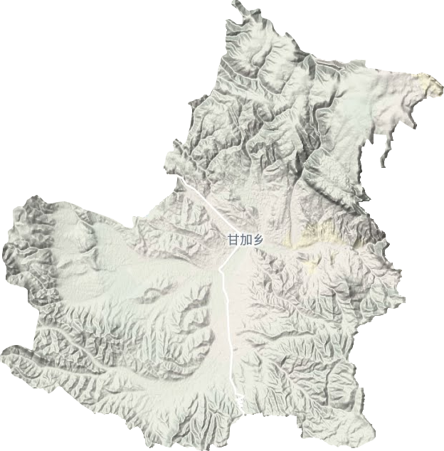 甘加乡地形图