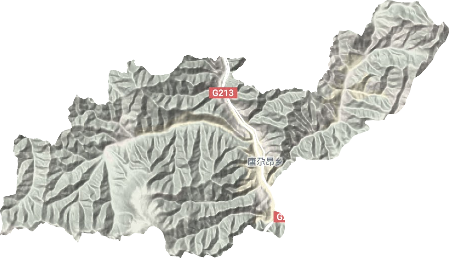 唐尕昂乡地形图