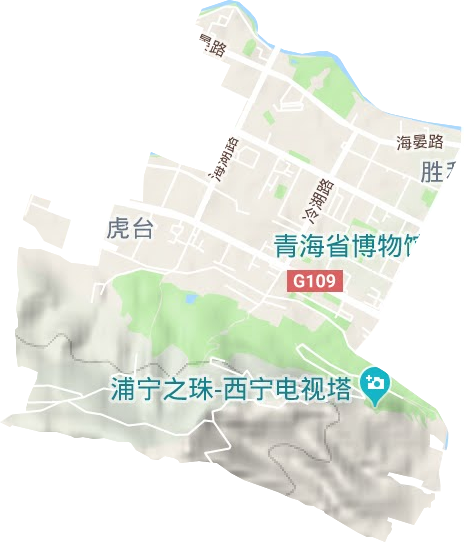 虎台街道地形图