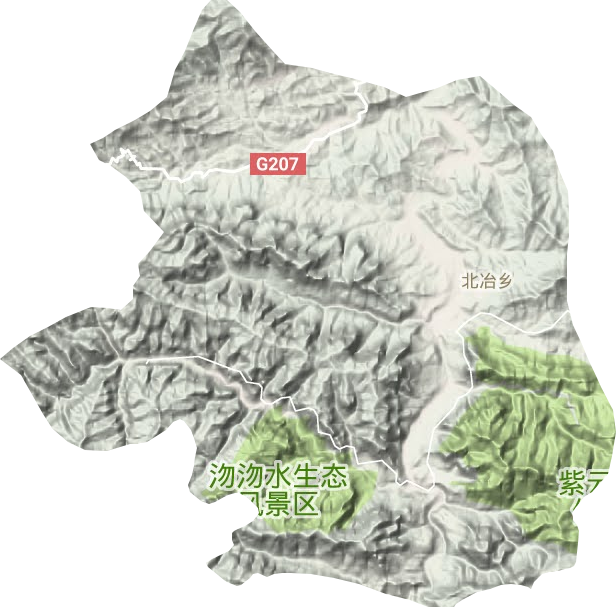 北冶乡地形图