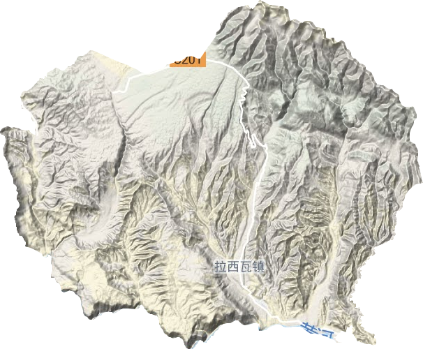 拉西瓦镇地形图