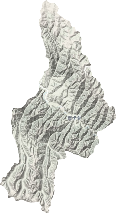 吉卡乡地形图