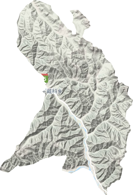 下藏科乡地形图