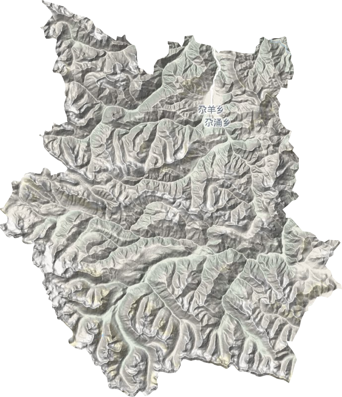 尕羊乡地形图