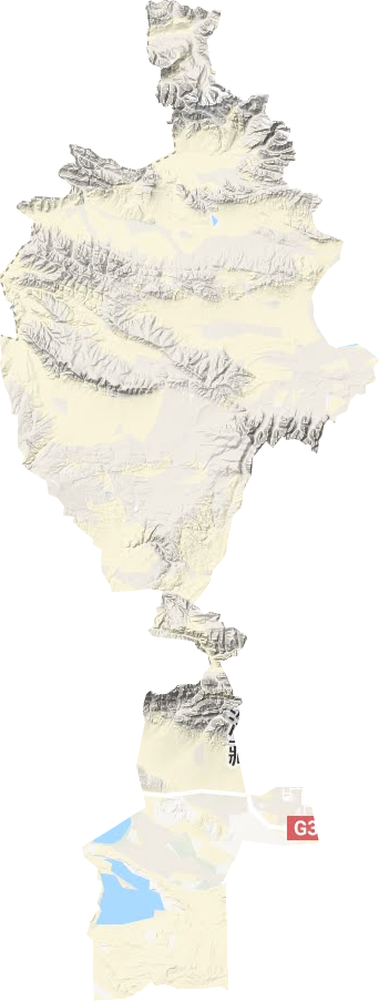 柯鲁柯镇地形图